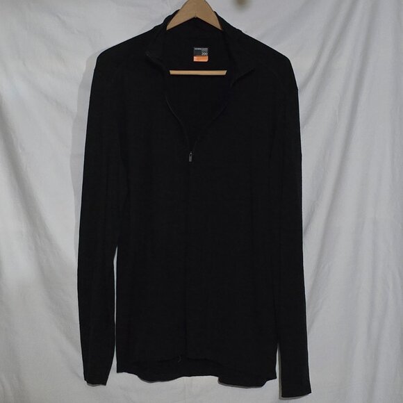 Icebreaker Merino 200 Man's 1/4 Zip Pullover - Black - Sz XL* - Picture 2 of 4